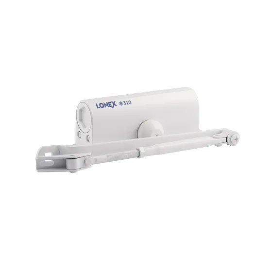 LONEX 310 белый (15-60 кг) доводчик дверной, для противопожарных дверей, морозостойкий, тип тяги рычажная, складной рычаг